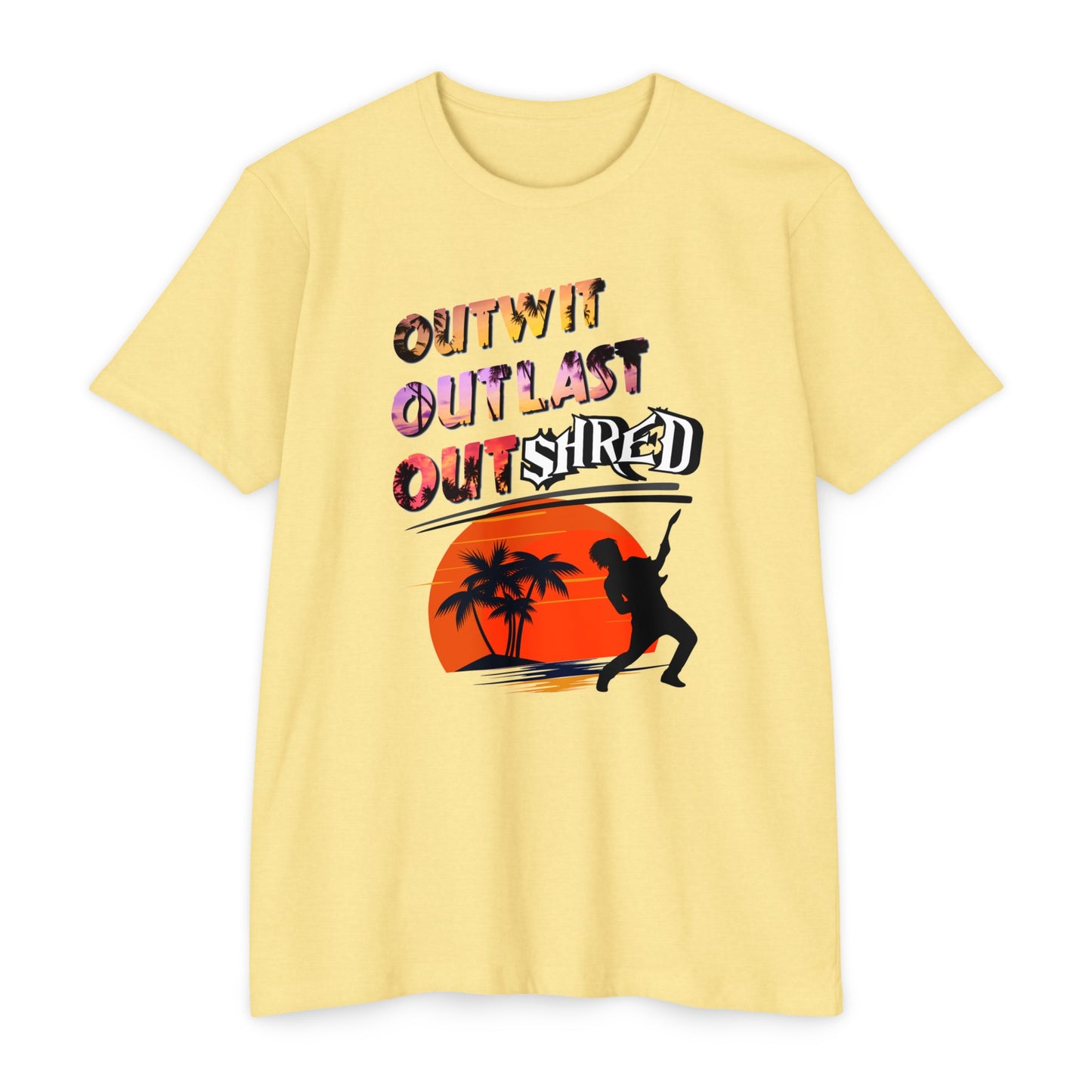 Survivor TV Outwit Outlast OutSHRED | Jersey Tee | Survivor TV | Rock and Roll | New Design | 2024 | TV | Guitar | Birthday Gift | Boy | Son