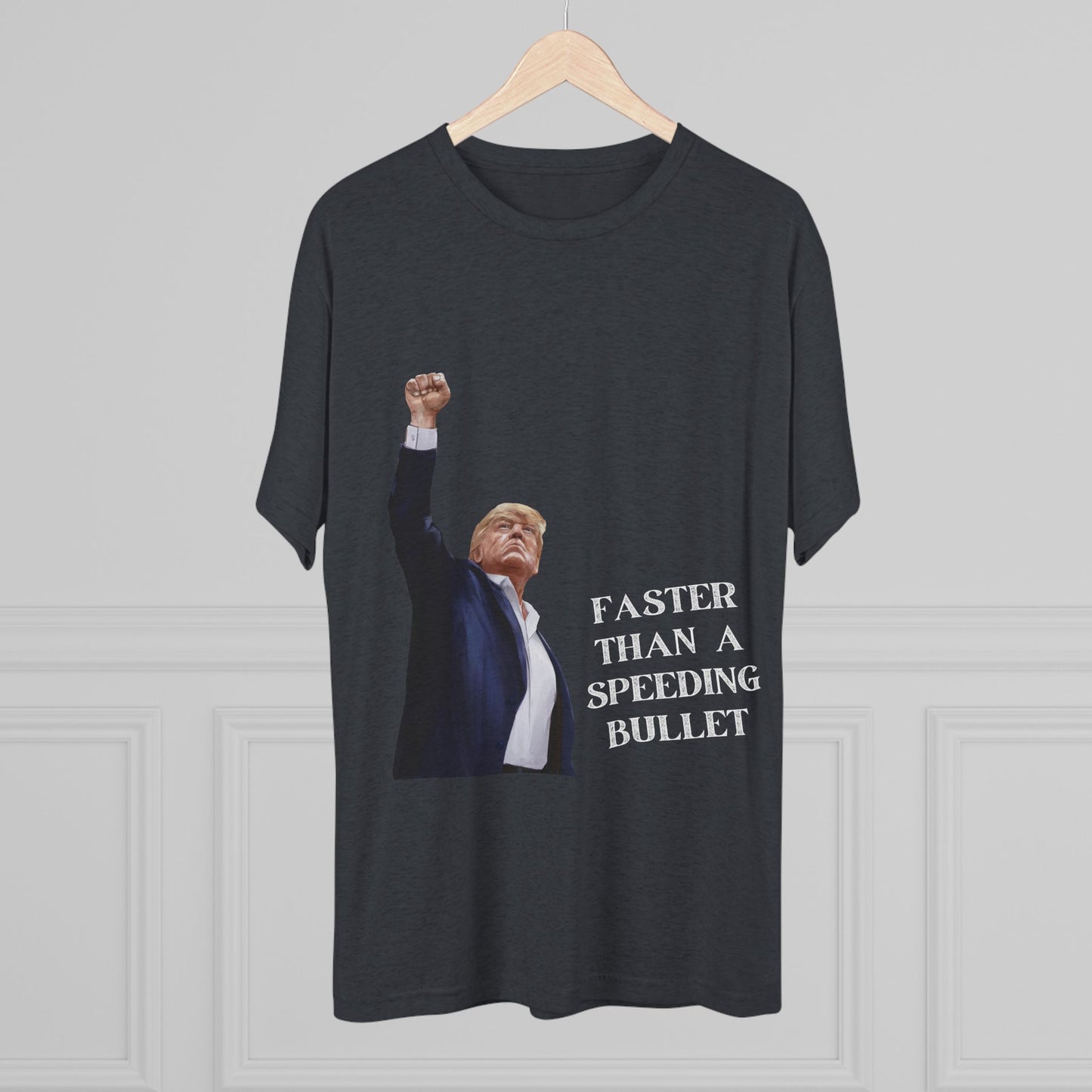 Superman Donald Trump Shirt, Trump Shot Shirt, Trump Assassination Shirt, Trump 2024 T-Shirt, Unisex Tri-Blend Crew Tee, Super