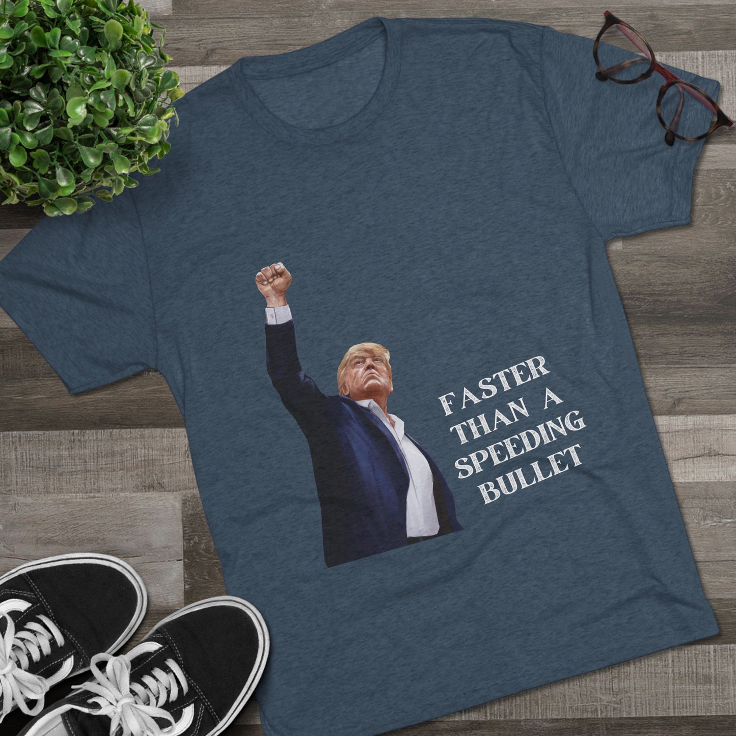 Superman Donald Trump Shirt, Trump Shot Shirt, Trump Assassination Shirt, Trump 2024 T-Shirt, Unisex Tri-Blend Crew Tee, Super
