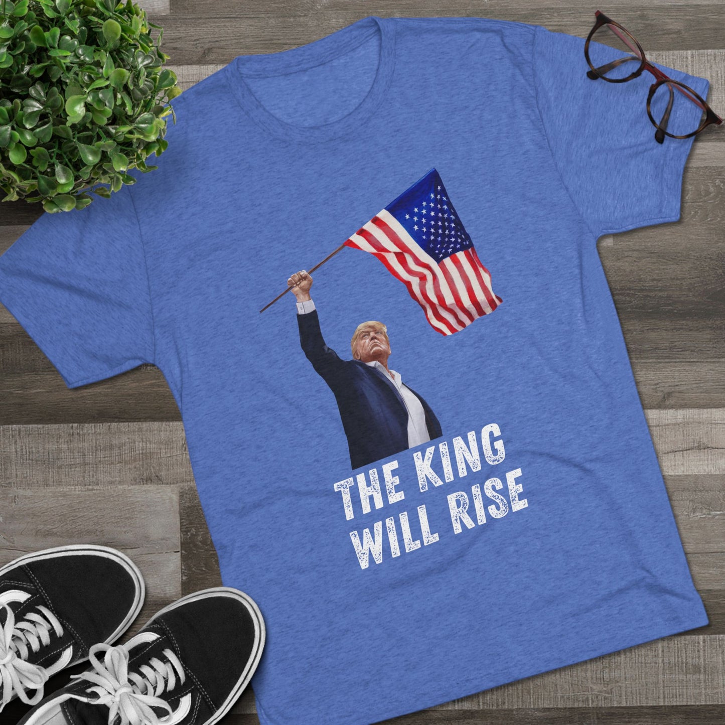 THE KING WILL RISE. Donald Trump Flag Shirt, Trump Shot Shirt, Trump Assassination, Trump 2024, President Trump, LOTR, ROTK