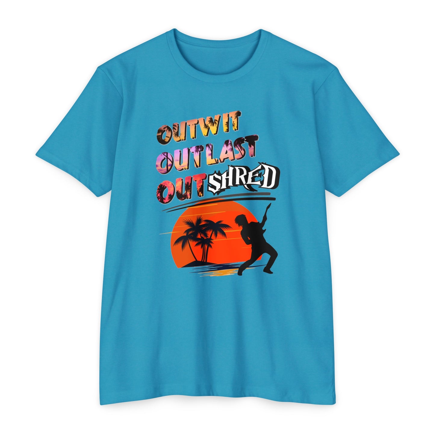 Survivor TV Outwit Outlast OutSHRED | Jersey Tee | Survivor TV | Rock and Roll | New Design | 2024 | TV | Guitar | Birthday Gift | Boy | Son