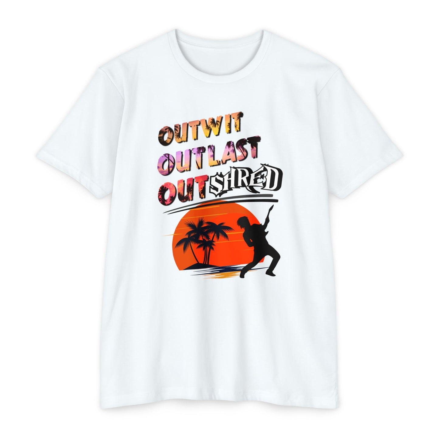 Survivor TV Outwit Outlast OutSHRED | Jersey Tee | Survivor TV | Rock and Roll | New Design | 2024 | TV | Guitar | Birthday Gift | Boy | Son