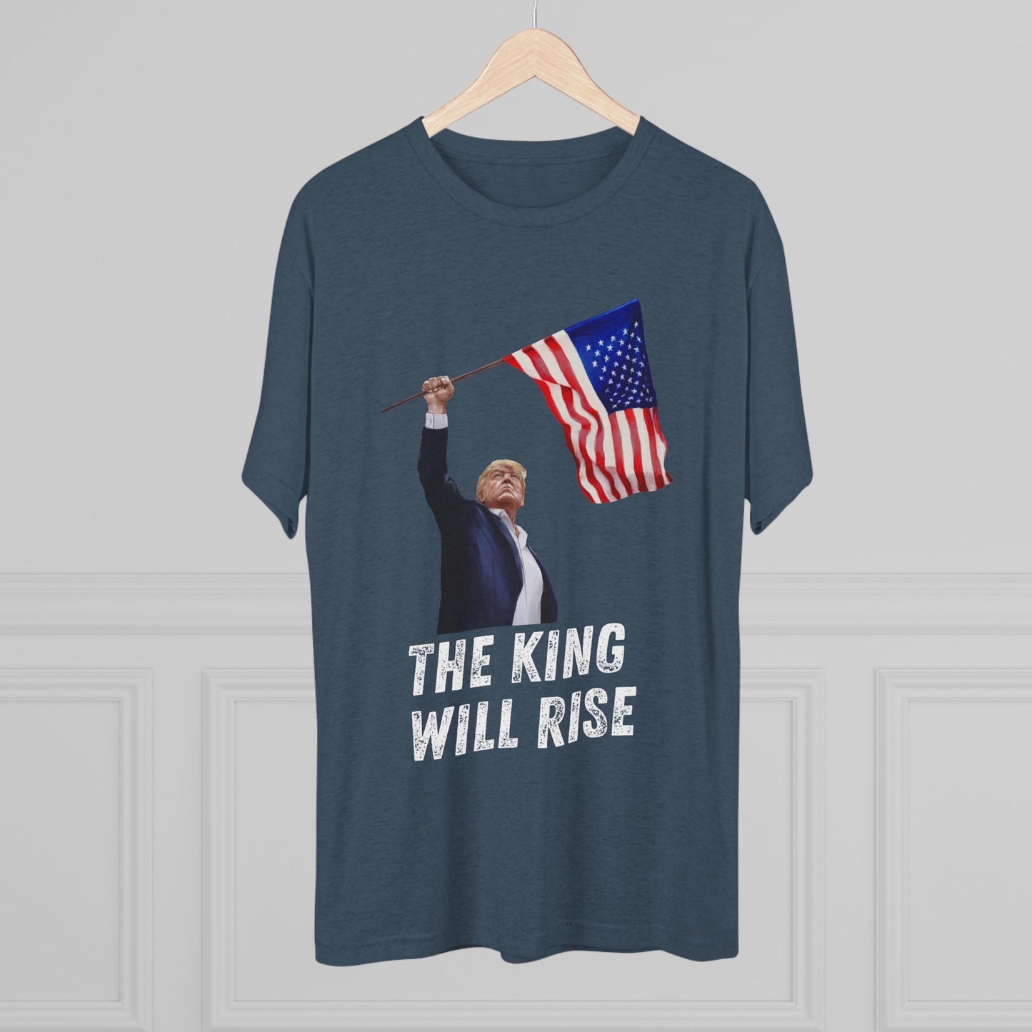 THE KING WILL RISE. Donald Trump Flag Shirt, Trump Shot Shirt, Trump Assassination, Trump 2024, President Trump, LOTR, ROTK