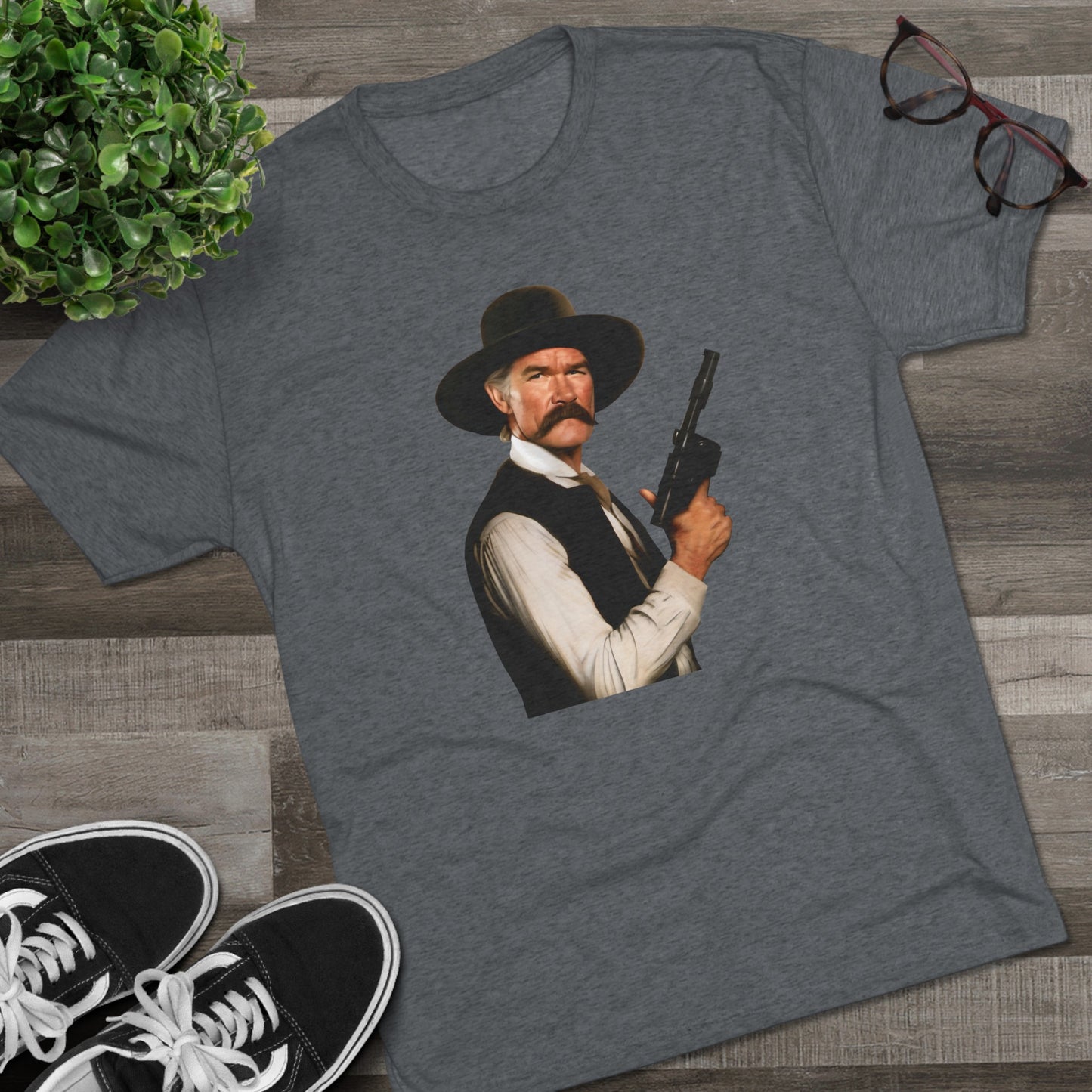 Western Han Solo Tombstone | Unisex Tri-Blend Crew Tee | Star Wars | Fun | New | 2024 | Summer | Gift | Birthday Gift | Son Gift | Old West