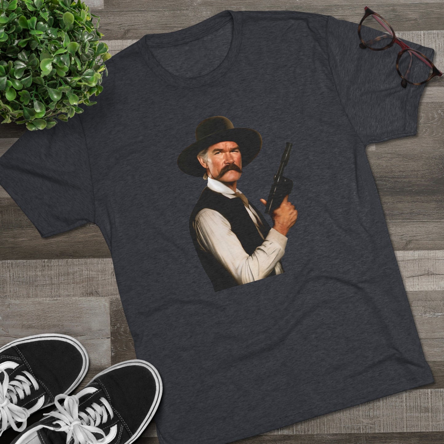 Western Han Solo Tombstone | Unisex Tri-Blend Crew Tee | Star Wars | Fun | New | 2024 | Summer | Gift | Birthday Gift | Son Gift | Old West
