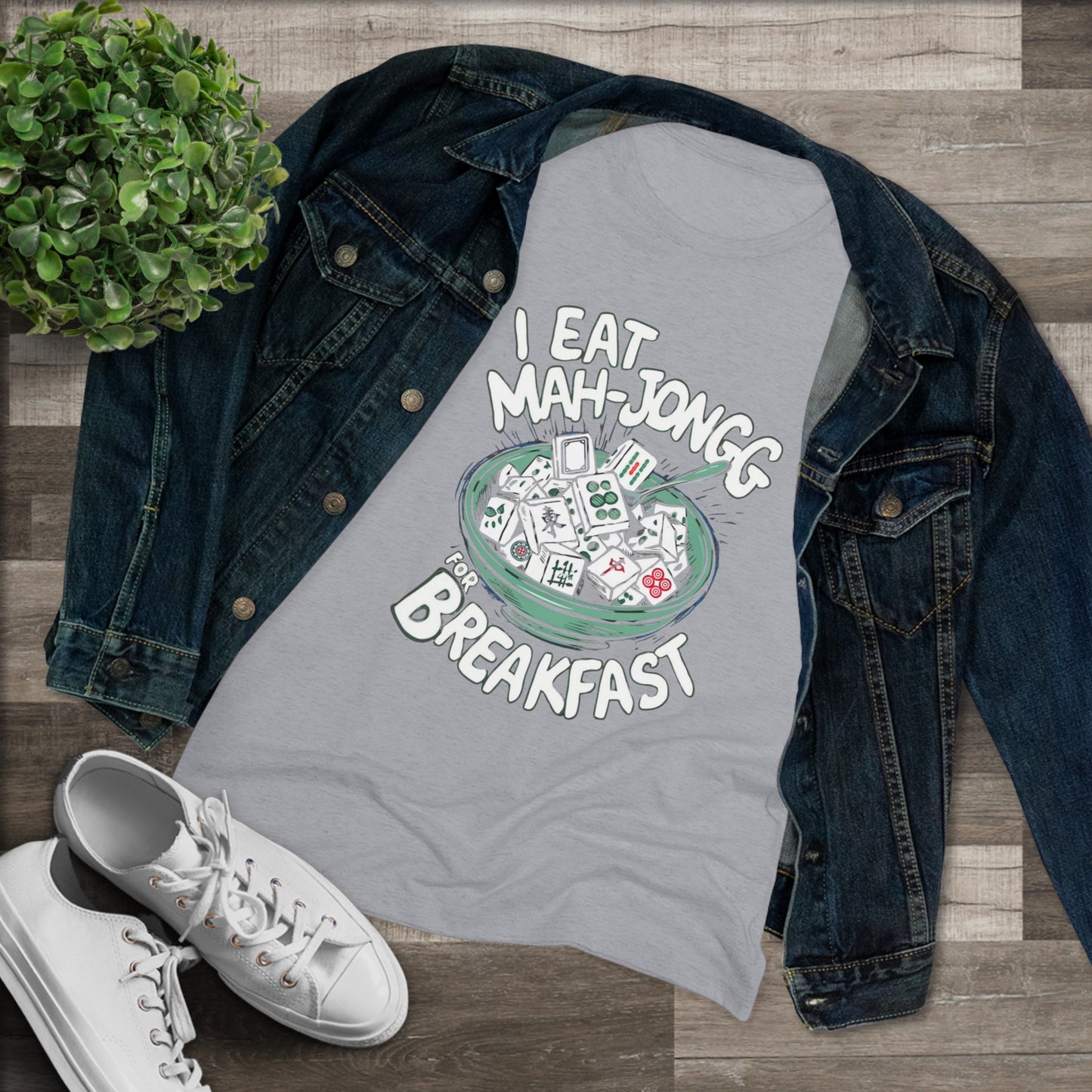 I Eat Mah-Jongg for Breakfast | Soft T-shirt | Mahjong | Funny | Crazy | Asian | New | Gift | Grandma | Mom | Dad | 2024 | Kung Fu | Panda
