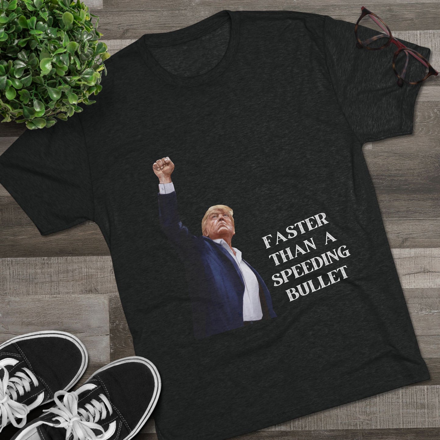 Superman Donald Trump Shirt, Trump Shot Shirt, Trump Assassination Shirt, Trump 2024 T-Shirt, Unisex Tri-Blend Crew Tee, Super