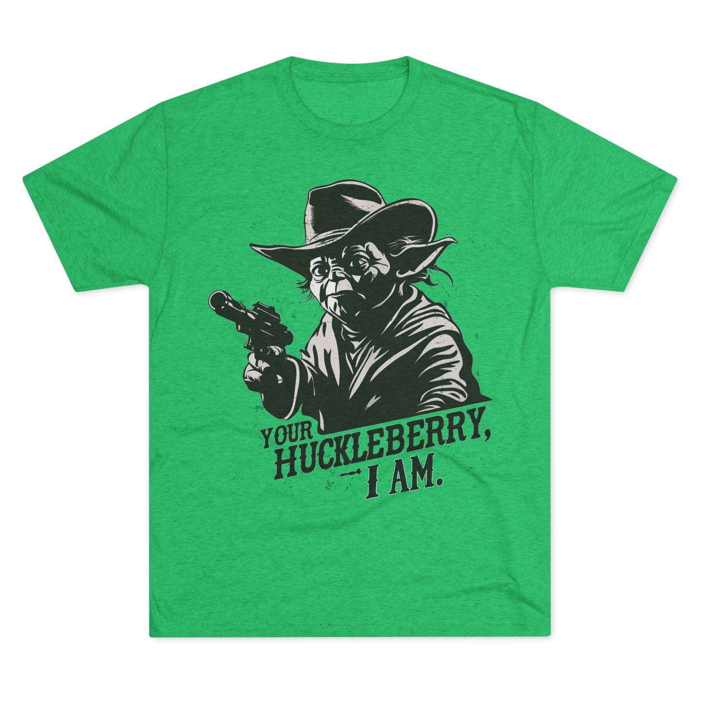 Western Yoda Tombstone | Unisex Tri-Blend Crew Tee | Star Wars | Fun | New | 2024 | Summer | Gift | Birthday Gift | Son Gift | Old West