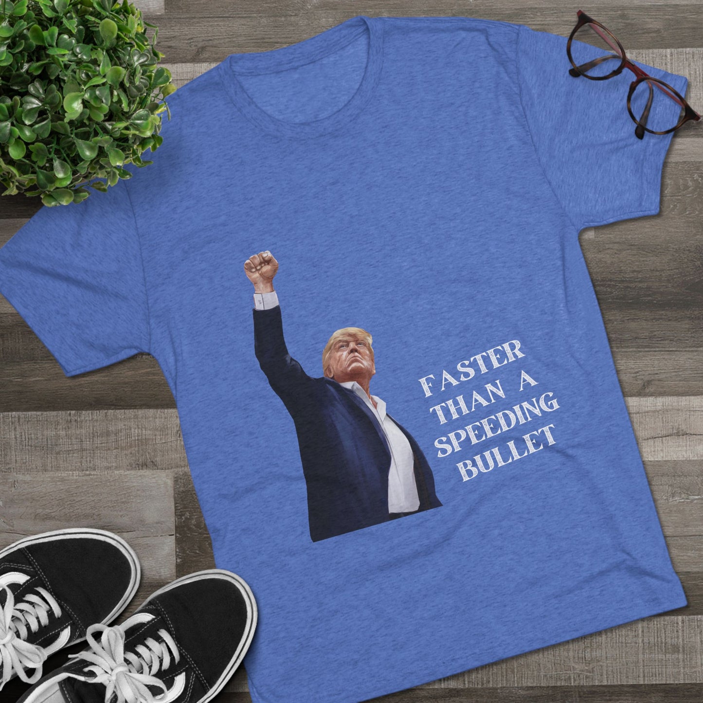 Superman Donald Trump Shirt, Trump Shot Shirt, Trump Assassination Shirt, Trump 2024 T-Shirt, Unisex Tri-Blend Crew Tee, Super