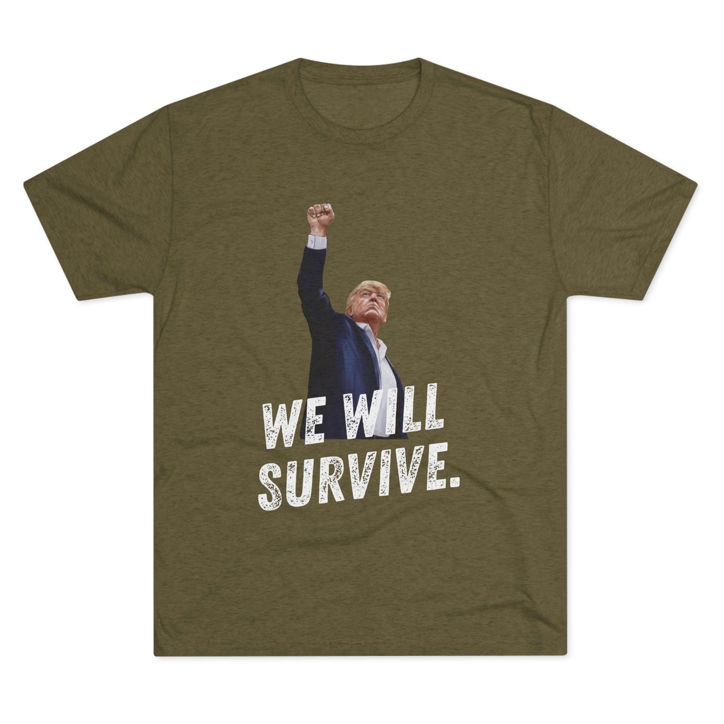 Survivor Donald Trump Shirt, Trump Shot Shirt, Trump Assassination Shirt, Trump 2024 T-Shirt, Unisex Tri-Blend Crew Tee, President Trump