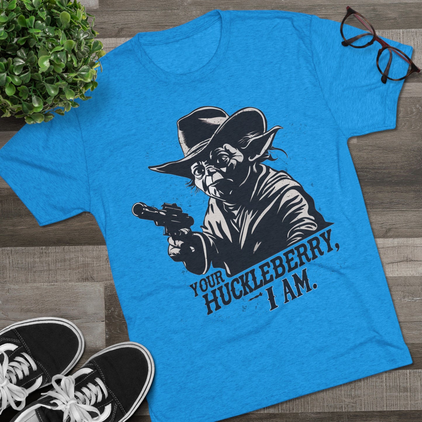 Western Yoda Tombstone | Unisex Tri-Blend Crew Tee | Star Wars | Fun | New | 2024 | Summer | Gift | Birthday Gift | Son Gift | Old West