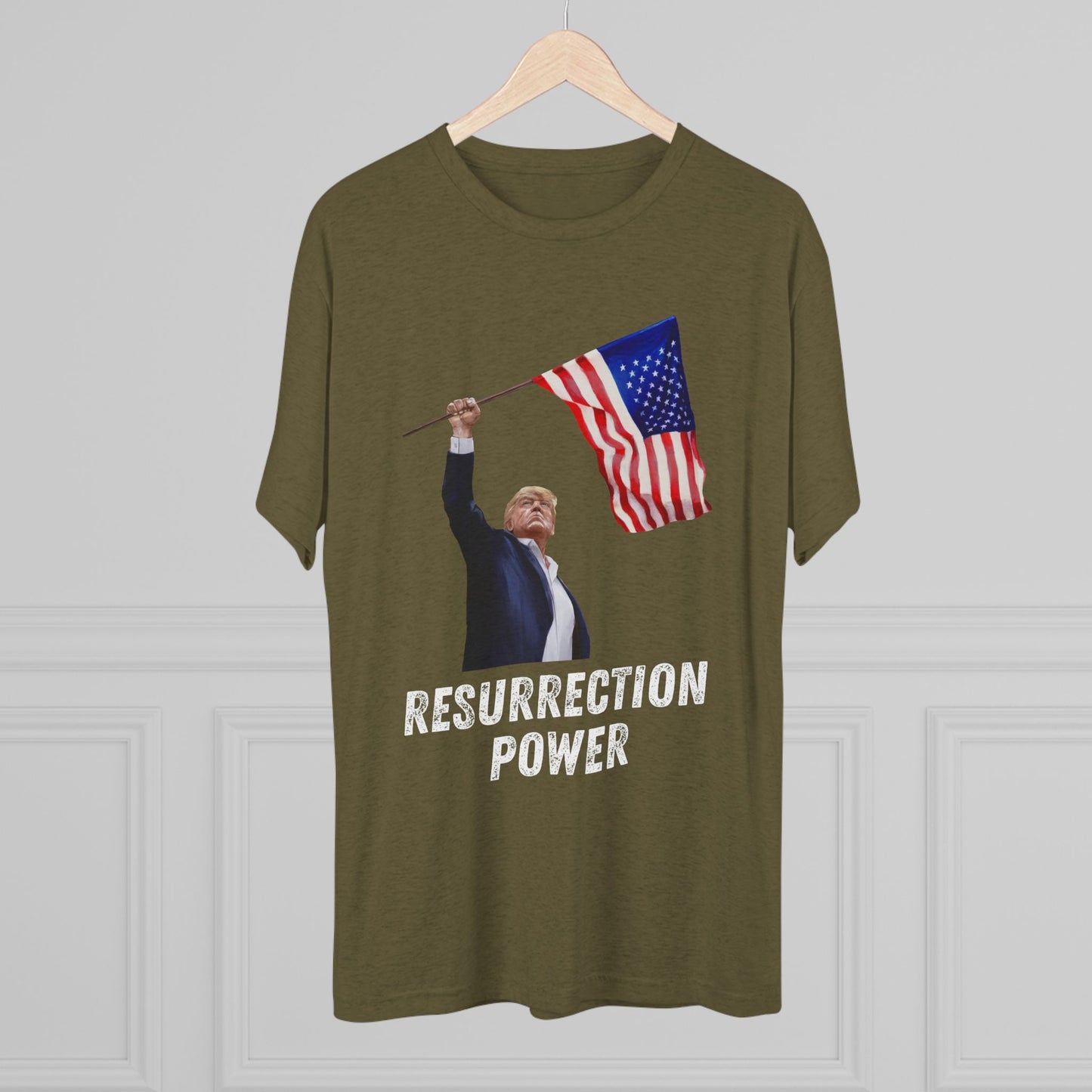 RESURRECTION POWER. Donald Trump Flag Shirt, Trump Shot Shirt, Trump Assassination, Trump 2024 T-Shirt, President Trump