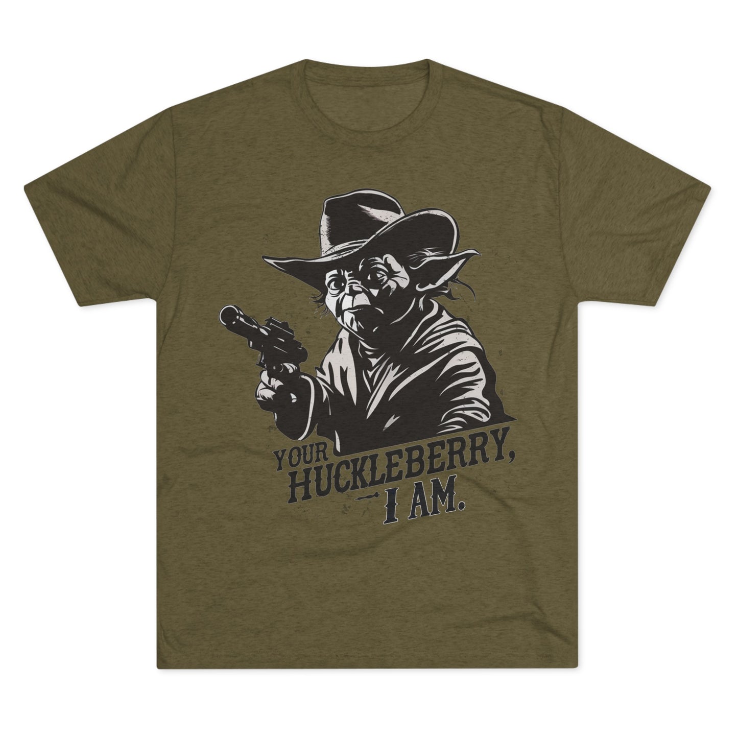 Western Yoda Tombstone | Unisex Tri-Blend Crew Tee | Star Wars | Fun | New | 2024 | Summer | Gift | Birthday Gift | Son Gift | Old West