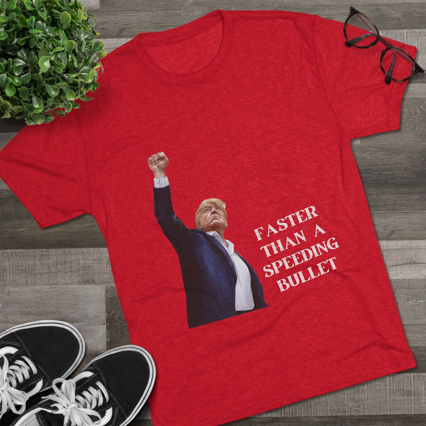 Superman Donald Trump Shirt, Trump Shot Shirt, Trump Assassination Shirt, Trump 2024 T-Shirt, Unisex Tri-Blend Crew Tee, Super