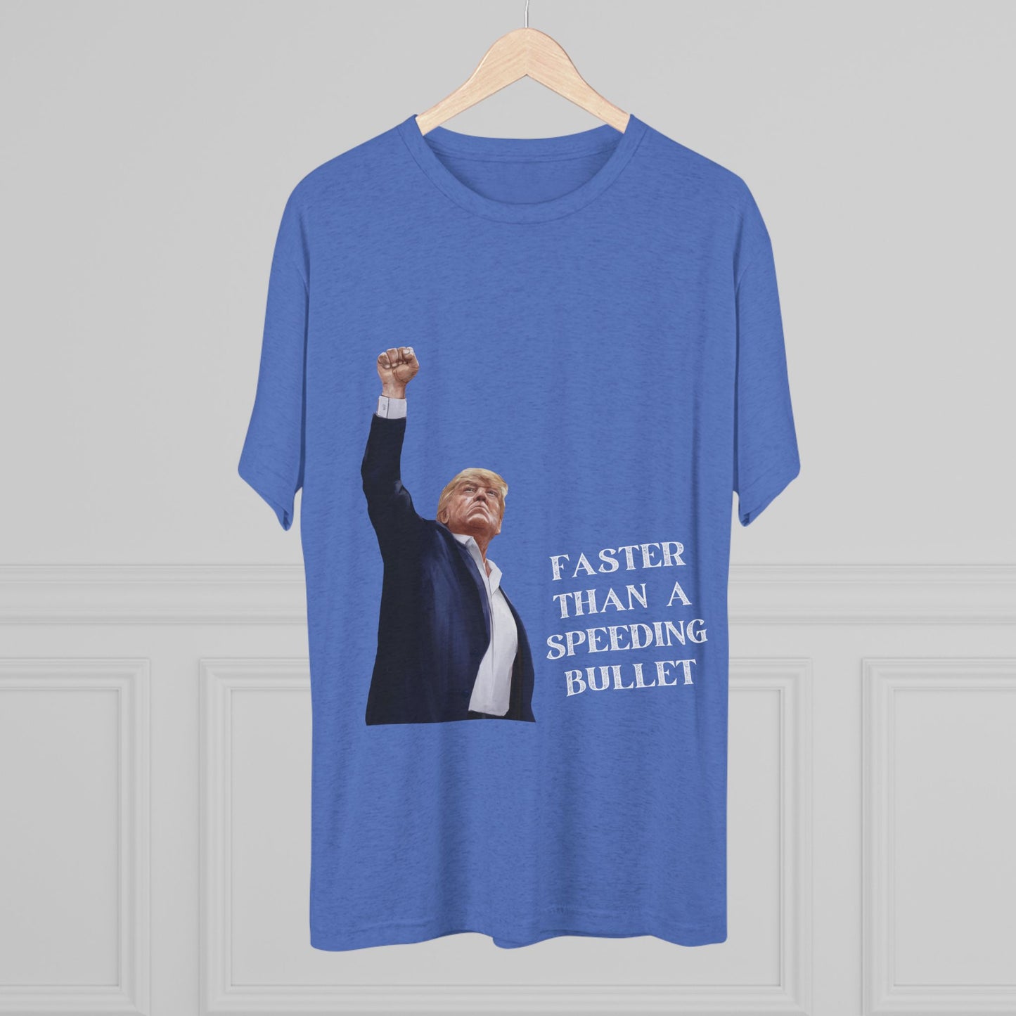 Superman Donald Trump Shirt, Trump Shot Shirt, Trump Assassination Shirt, Trump 2024 T-Shirt, Unisex Tri-Blend Crew Tee, Super