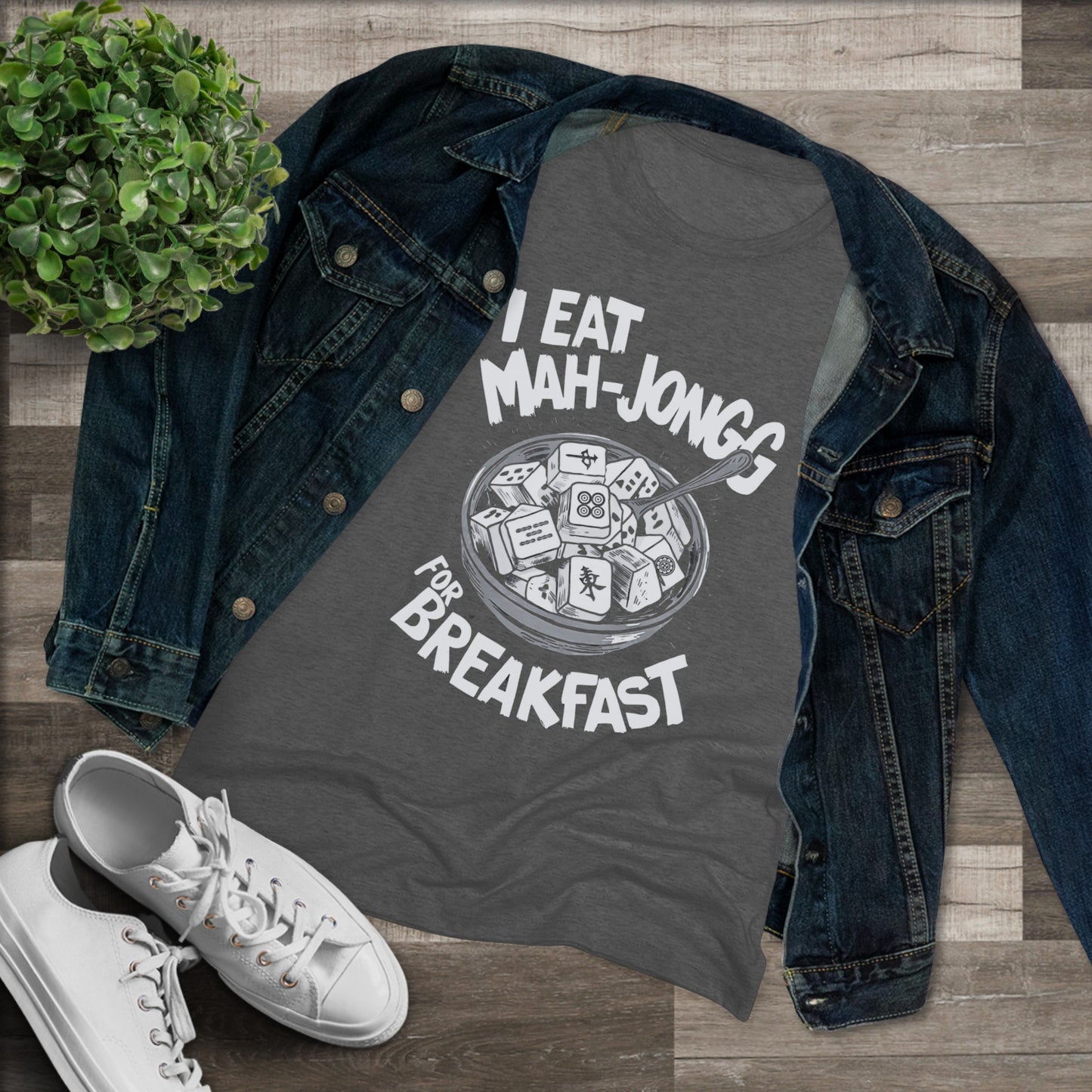 I Eat Mah-Jongg for Breakfast | Soft T-shirt | Mahjong | Funny | Crazy | Asian | New | Gift | Grandma | Mom | Dad | 2024 | Kung Fu | Panda