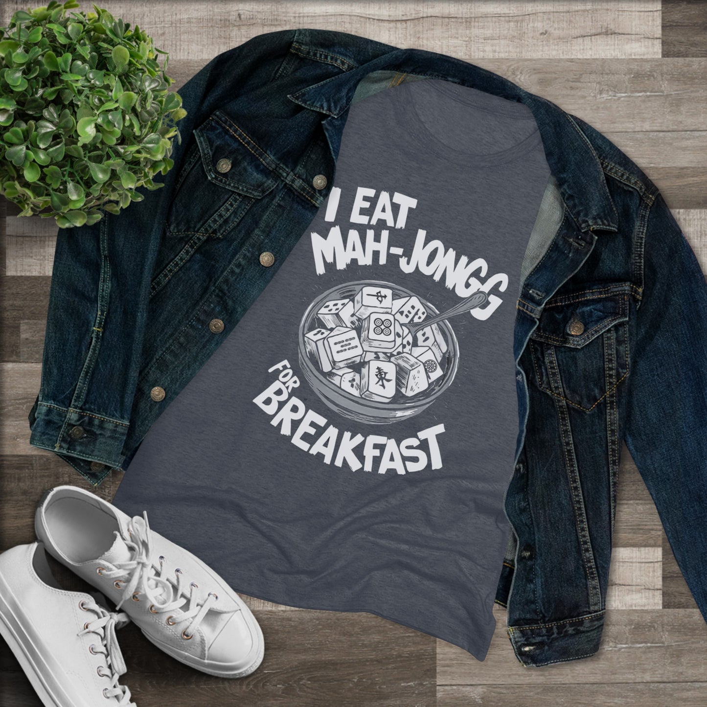 I Eat Mah-Jongg for Breakfast | Soft T-shirt | Mahjong | Funny | Crazy | Asian | New | Gift | Grandma | Mom | Dad | 2024 | Kung Fu | Panda
