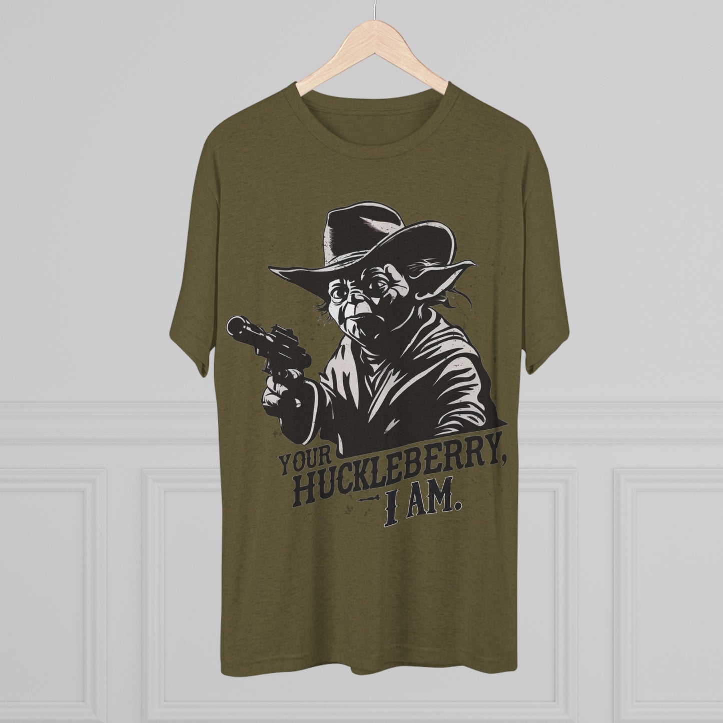 Western Yoda Tombstone | Unisex Tri-Blend Crew Tee | Star Wars | Fun | New | 2024 | Summer | Gift | Birthday Gift | Son Gift | Old West