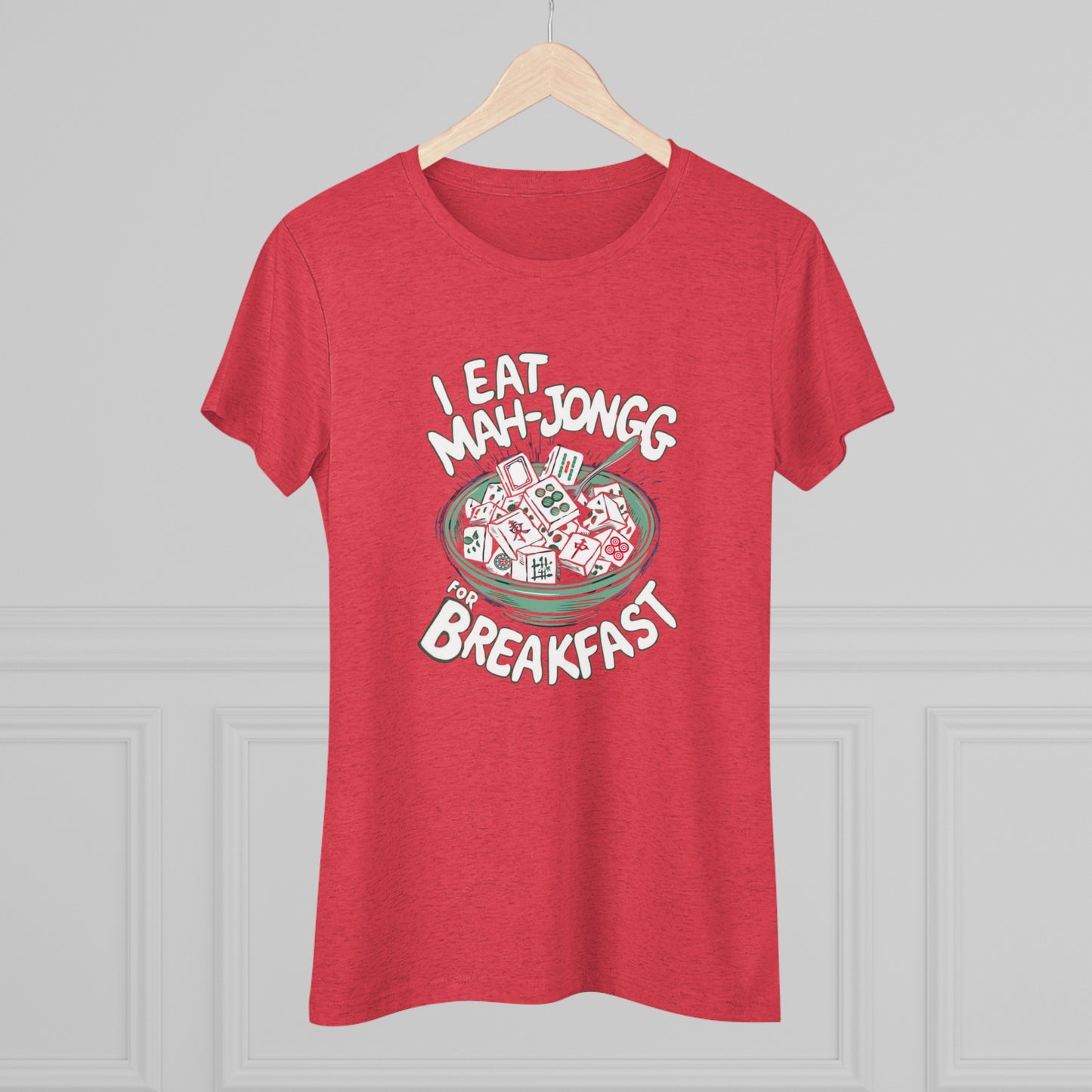 I Eat Mah-Jongg for Breakfast | Soft T-shirt | Mahjong | Funny | Crazy | Asian | New | Gift | Grandma | Mom | Dad | 2024 | Kung Fu | Panda