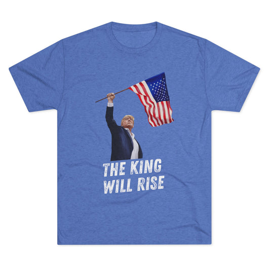 THE KING WILL RISE. Donald Trump Flag Shirt, Trump Shot Shirt, Trump Assassination, Trump 2024, President Trump, LOTR, ROTK