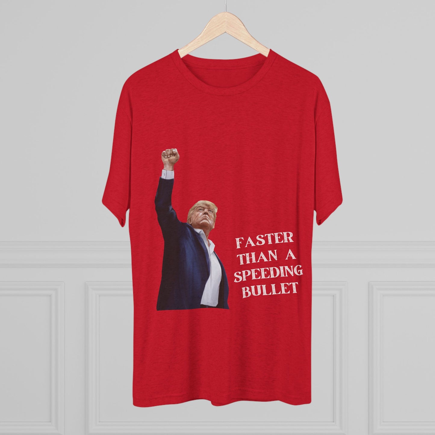 Superman Donald Trump Shirt, Trump Shot Shirt, Trump Assassination Shirt, Trump 2024 T-Shirt, Unisex Tri-Blend Crew Tee, Super