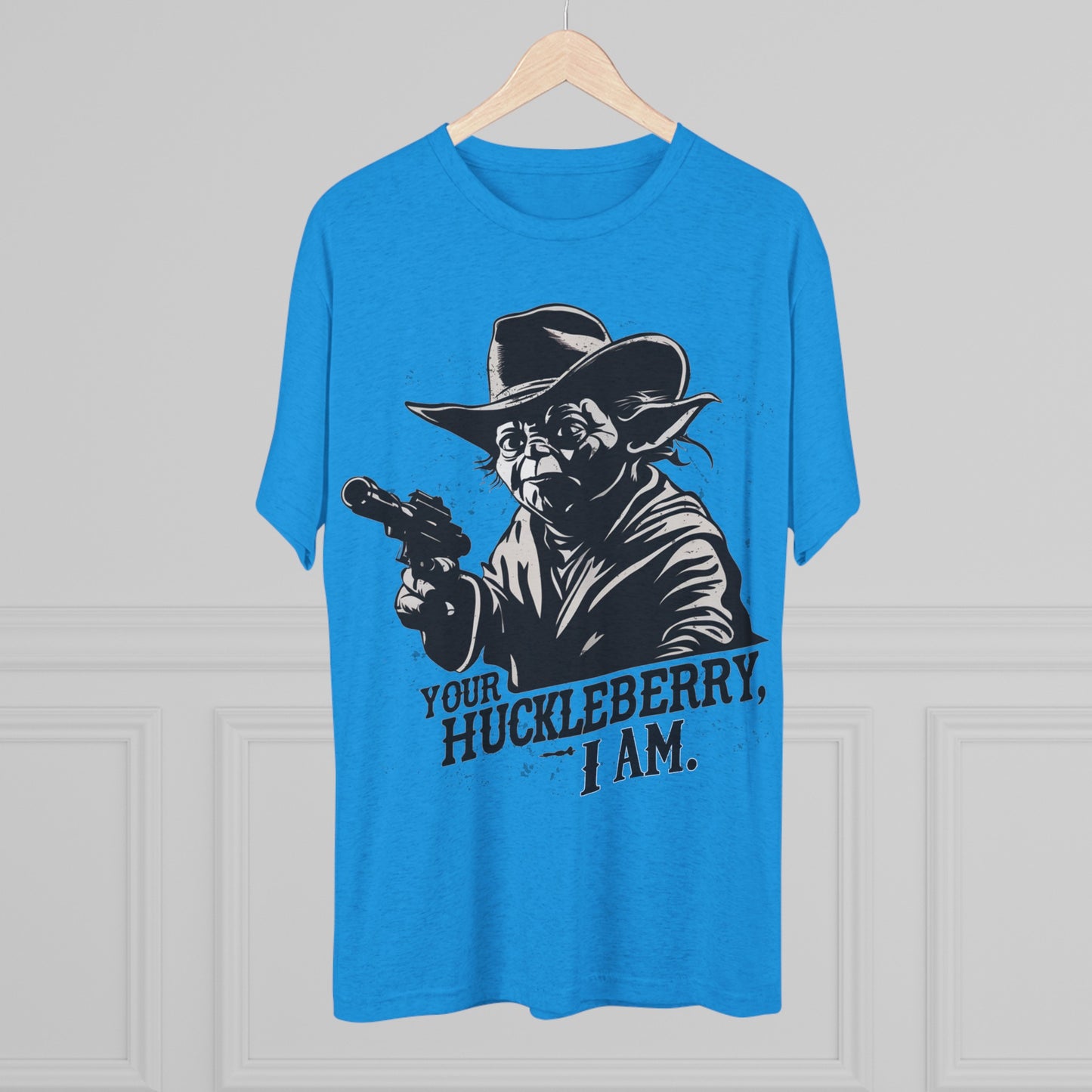 Western Yoda Tombstone | Unisex Tri-Blend Crew Tee | Star Wars | Fun | New | 2024 | Summer | Gift | Birthday Gift | Son Gift | Old West
