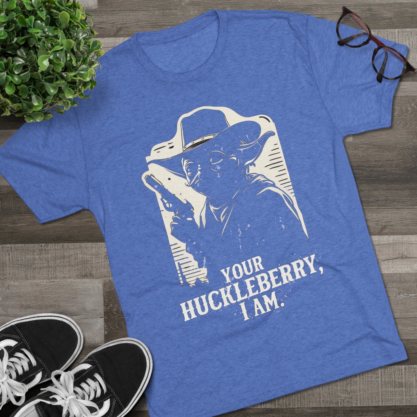 Western Yoda Tombstone | Unisex Tri-Blend Crew Tee | Star Wars | Fun | New | 2024 | Summer | Gift | Birthday Gift | Son Gift | Old West