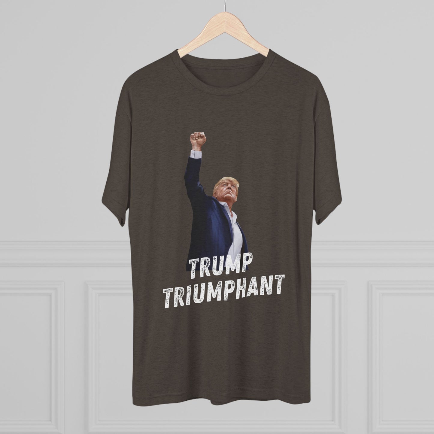 Triumphant Donald Trump Shirt, Trump Shot Shirt, Trump Assassination Shirt, Trump 2024 T-Shirt, Unisex Tri-Blend Crew Tee, President Trump