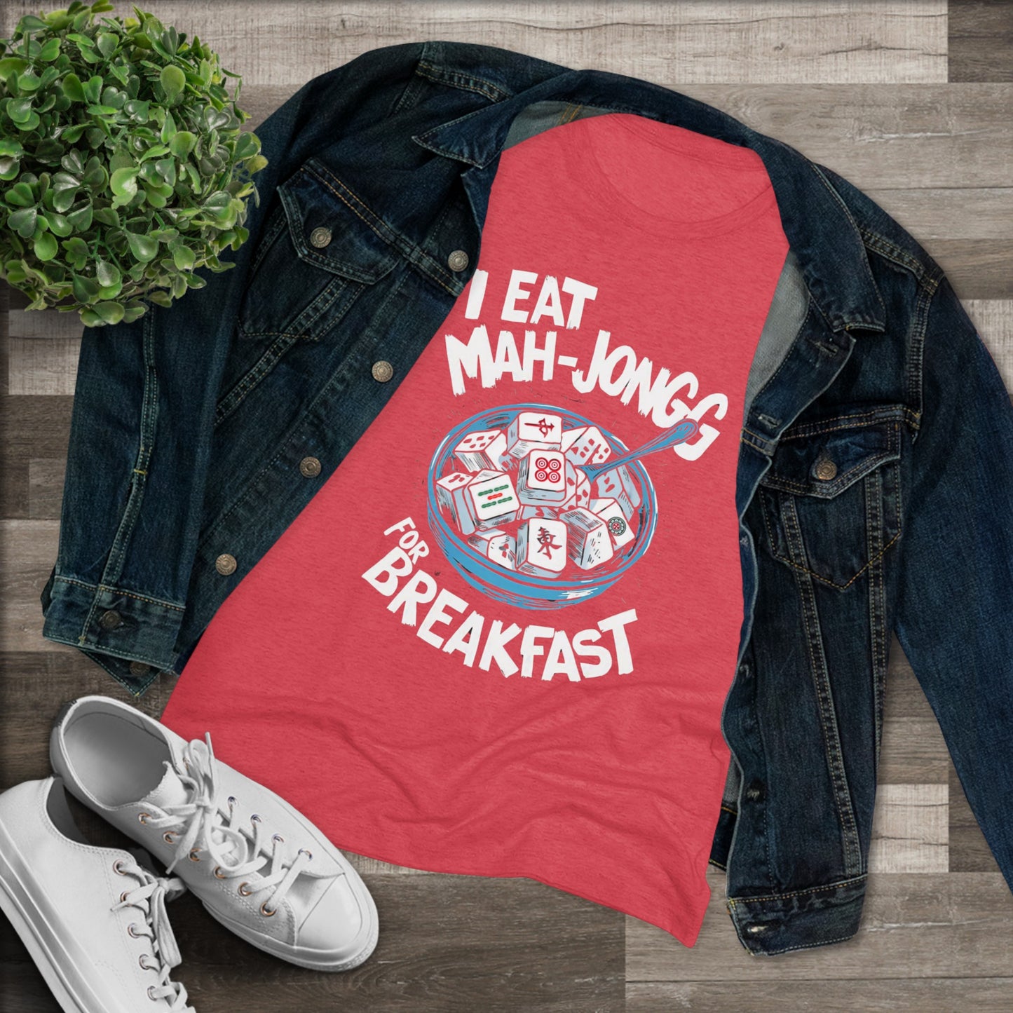 I Eat Mah-Jongg for Breakfast | Soft T-shirt | Mahjong | Funny | Crazy | Asian | New | Gift | Grandma | Mom | Dad | 2024 | Kung Fu | Panda