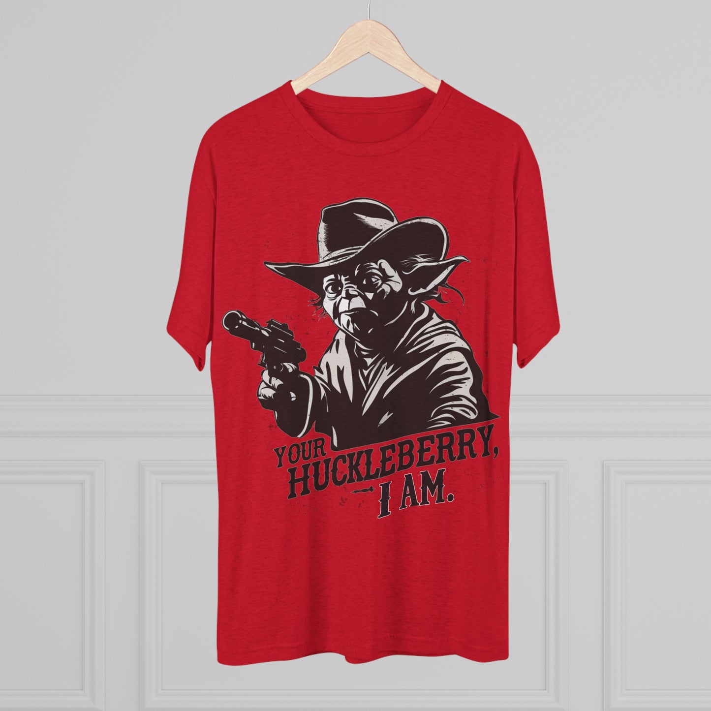 Western Yoda Tombstone | Unisex Tri-Blend Crew Tee | Star Wars | Fun | New | 2024 | Summer | Gift | Birthday Gift | Son Gift | Old West
