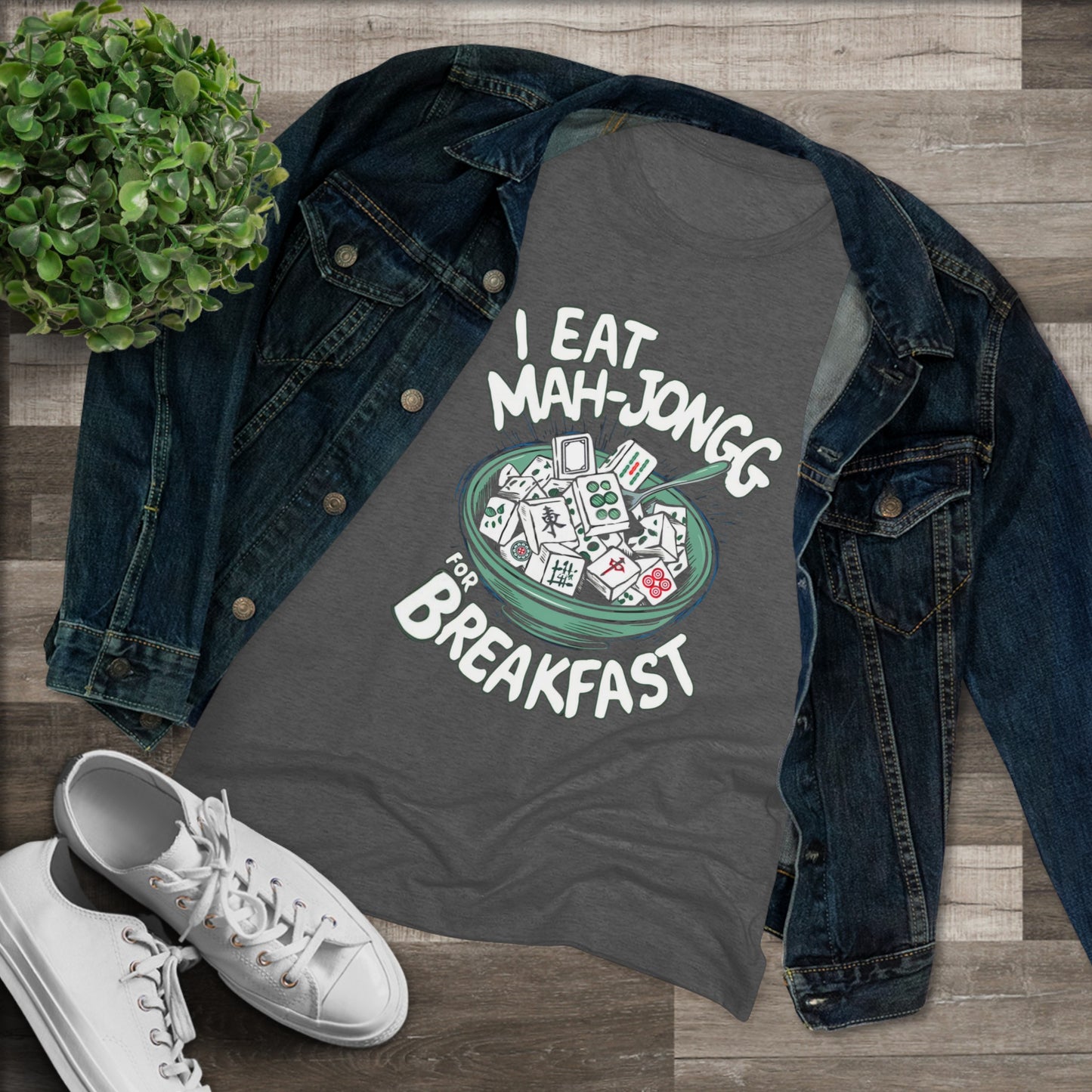I Eat Mah-Jongg for Breakfast | Soft T-shirt | Mahjong | Funny | Crazy | Asian | New | Gift | Grandma | Mom | Dad | 2024 | Kung Fu | Panda