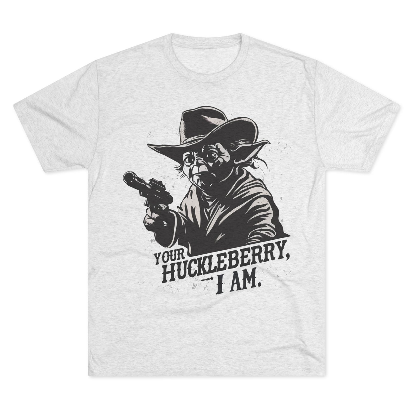 Western Yoda Tombstone | Unisex Tri-Blend Crew Tee | Star Wars | Fun | New | 2024 | Summer | Gift | Birthday Gift | Son Gift | Old West