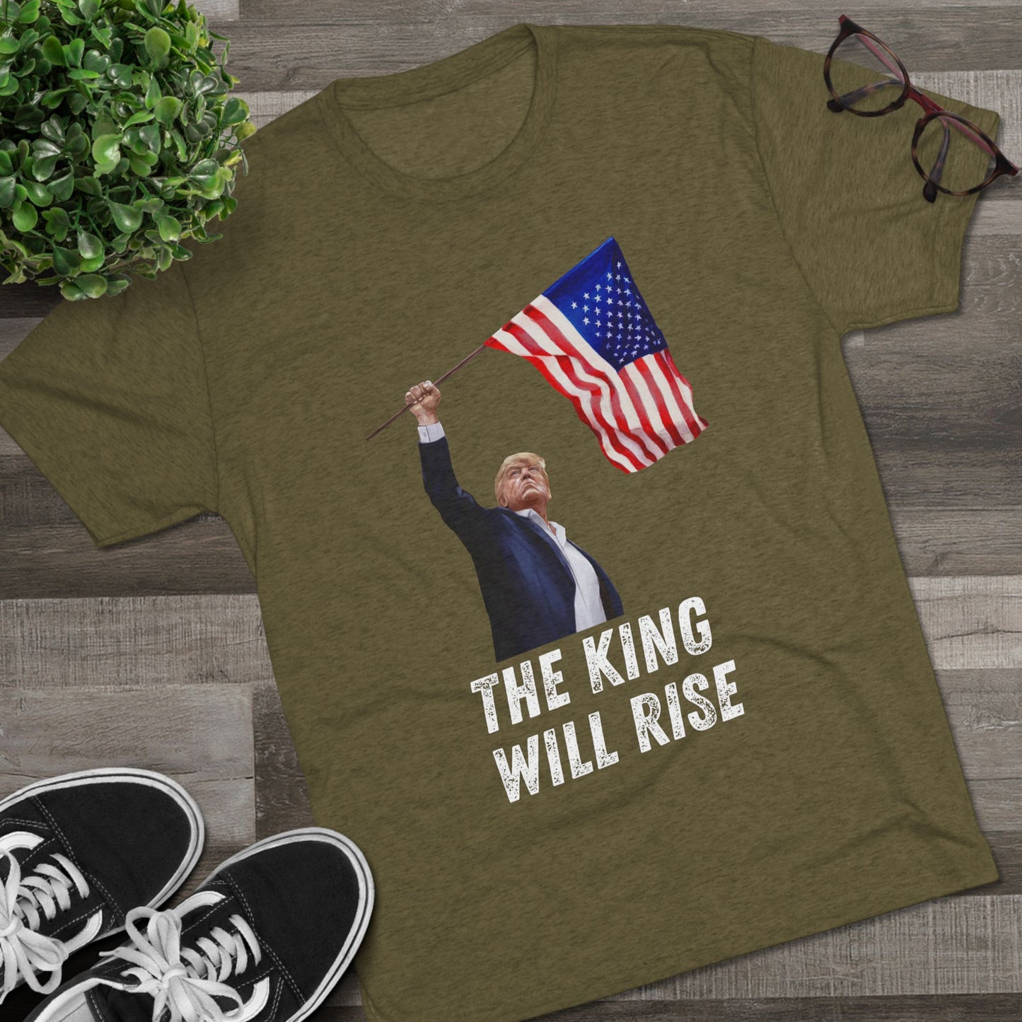 THE KING WILL RISE. Donald Trump Flag Shirt, Trump Shot Shirt, Trump Assassination, Trump 2024, President Trump, LOTR, ROTK