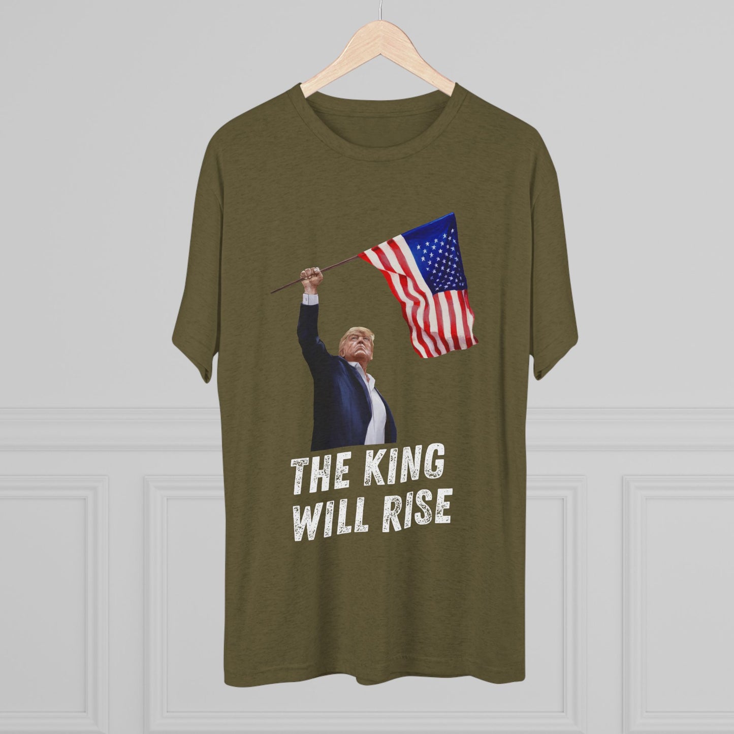 THE KING WILL RISE. Donald Trump Flag Shirt, Trump Shot Shirt, Trump Assassination, Trump 2024, President Trump, LOTR, ROTK