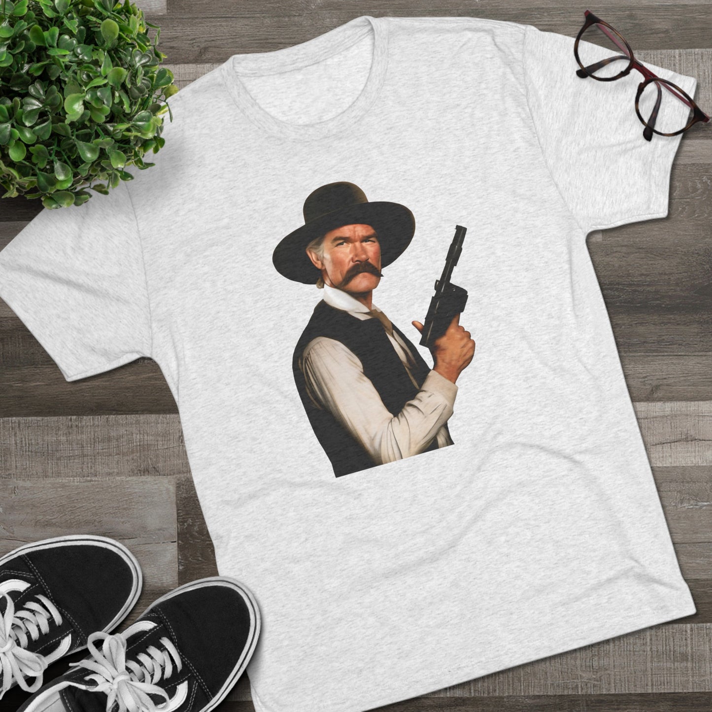 Western Han Solo Tombstone | Unisex Tri-Blend Crew Tee | Star Wars | Fun | New | 2024 | Summer | Gift | Birthday Gift | Son Gift | Old West