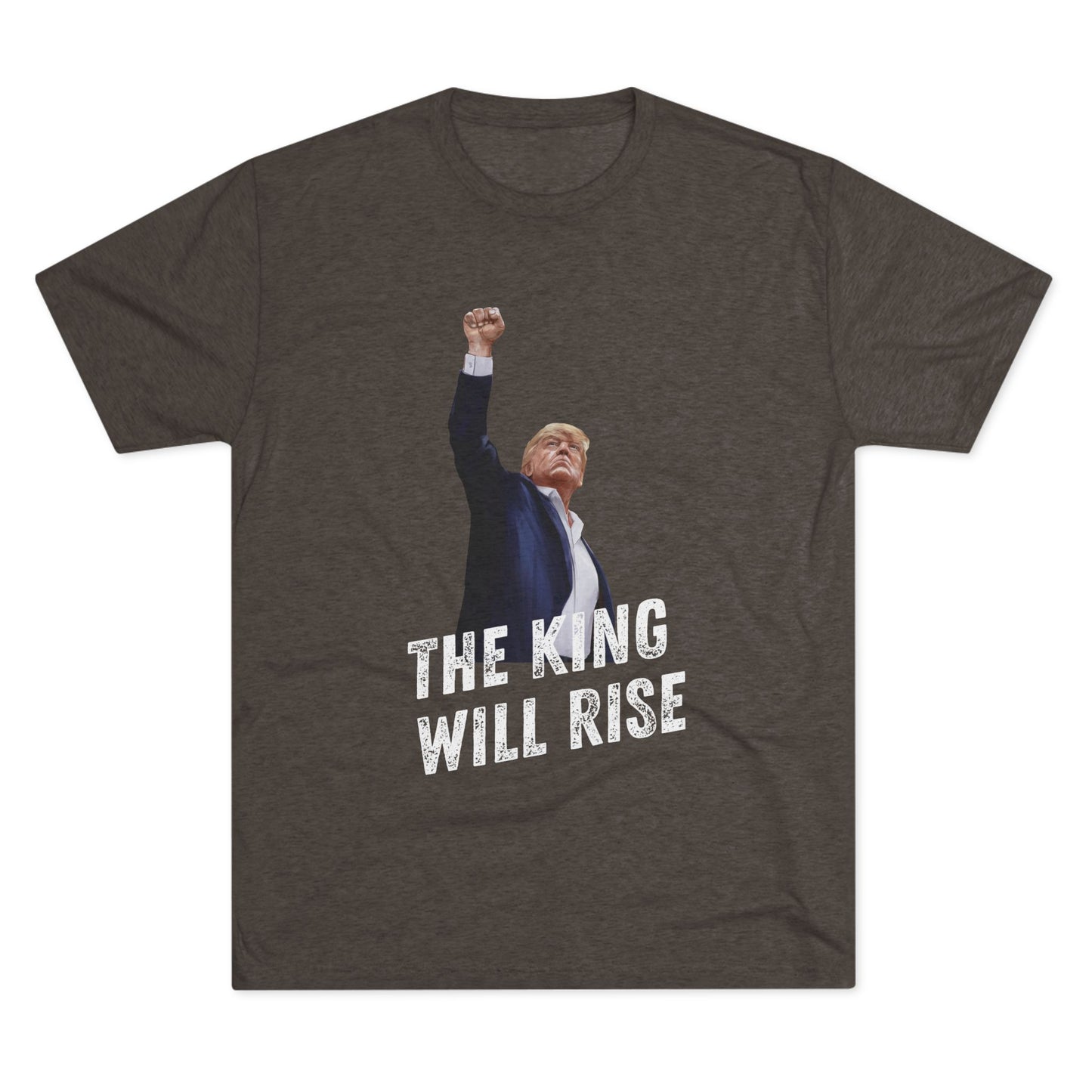 King Donald Trump Shirt, Trump Shot Shirt, Trump Assassination Shirt, Trump 2024 T-Shirt, Unisex Tri-Blend Crew Tee, President Trump