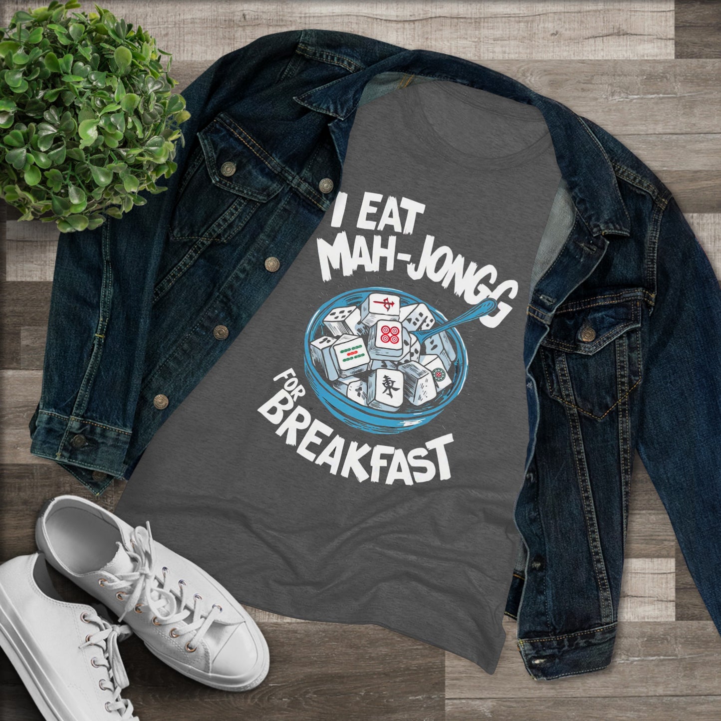I Eat Mah-Jongg for Breakfast | Soft T-shirt | Mahjong | Funny | Crazy | Asian | New | Gift | Grandma | Mom | Dad | 2024 | Kung Fu | Panda