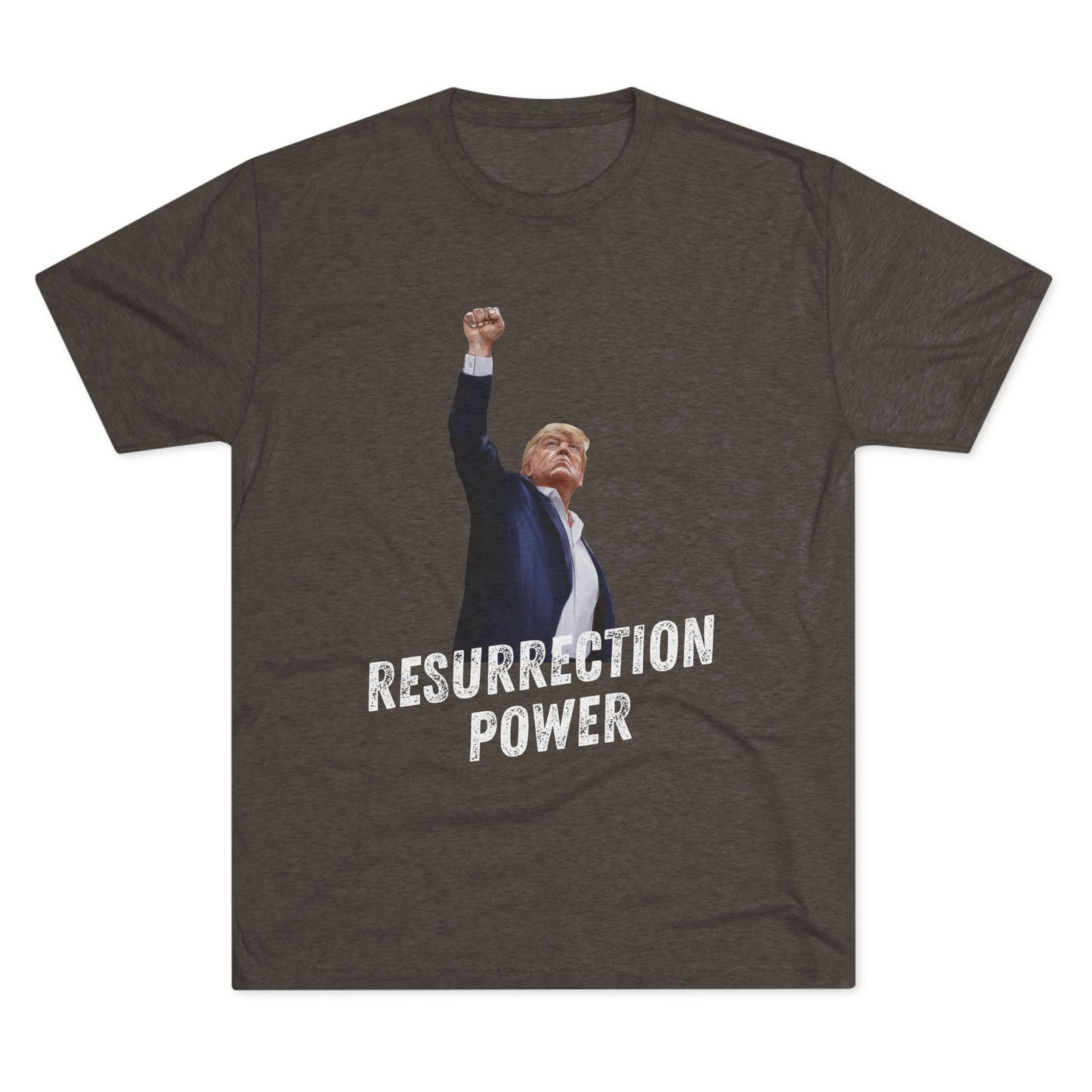 Resurrection Donald Trump Shirt, Trump Shot Shirt, Trump Assassination Shirt, Trump 2024 T-Shirt, Unisex Tri-Blend Crew Tee, President Trump