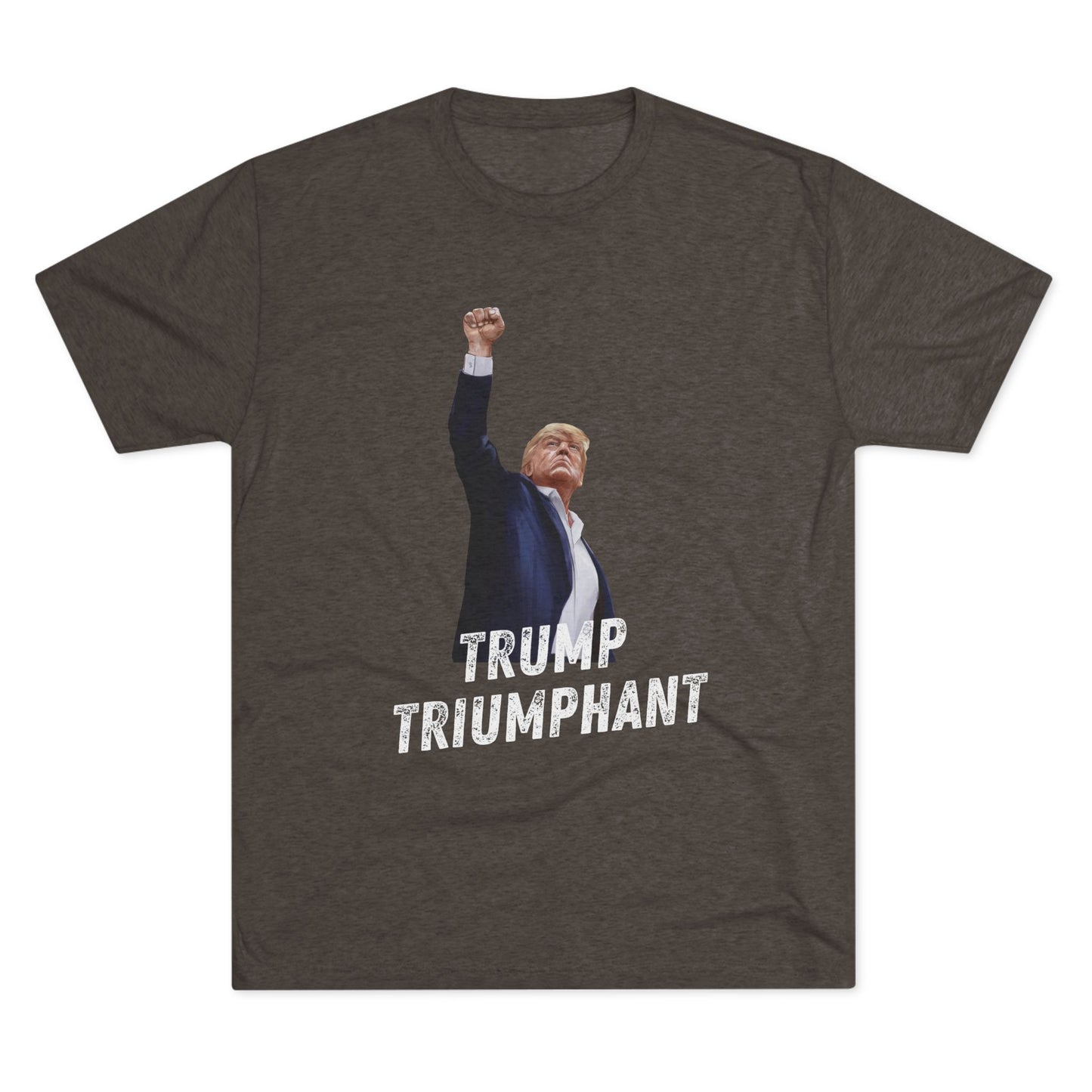 Triumphant Donald Trump Shirt, Trump Shot Shirt, Trump Assassination Shirt, Trump 2024 T-Shirt, Unisex Tri-Blend Crew Tee, President Trump