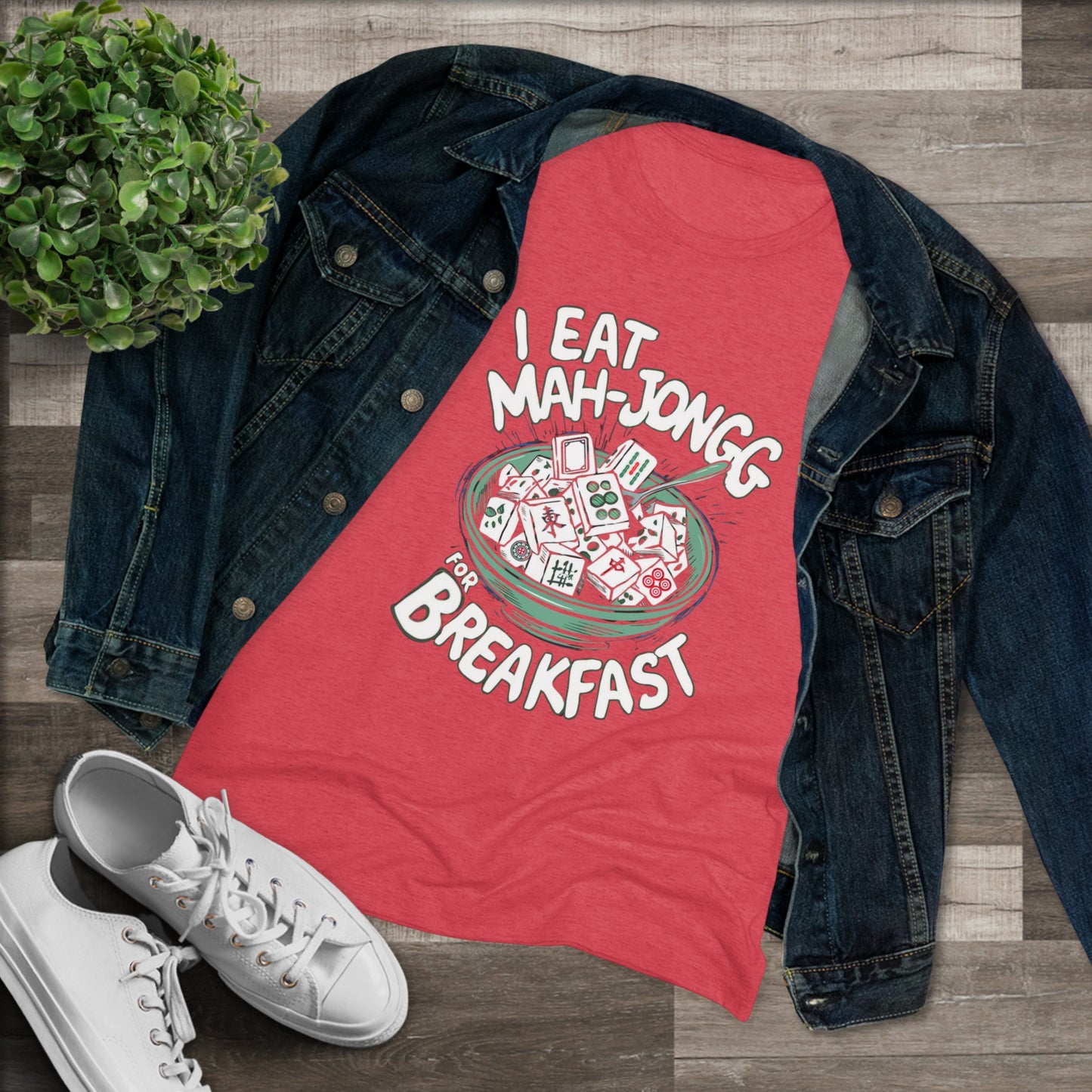 I Eat Mah-Jongg for Breakfast | Soft T-shirt | Mahjong | Funny | Crazy | Asian | New | Gift | Grandma | Mom | Dad | 2024 | Kung Fu | Panda