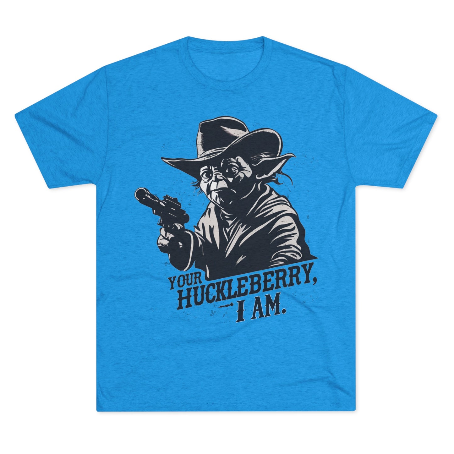 Western Yoda Tombstone | Unisex Tri-Blend Crew Tee | Star Wars | Fun | New | 2024 | Summer | Gift | Birthday Gift | Son Gift | Old West